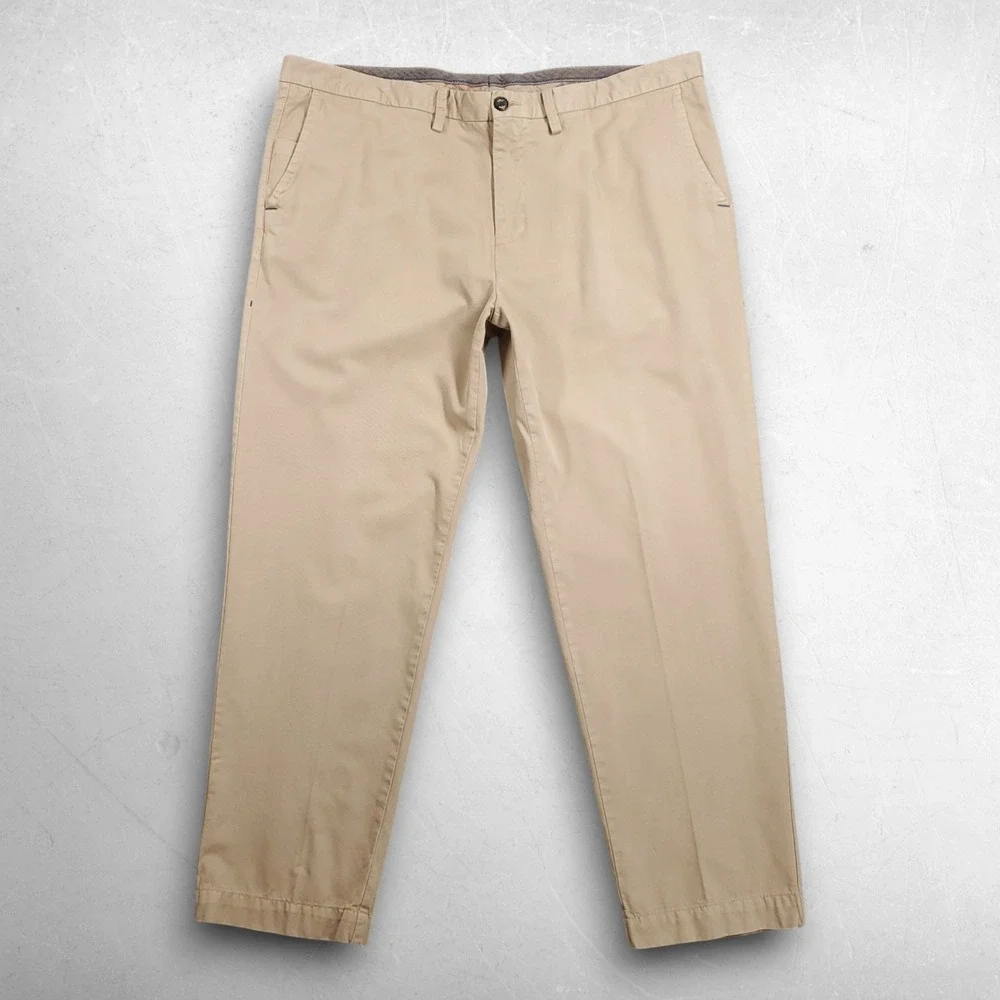 Tommy Bahama Boracay Flat Front Chino Pants Men 42x30 Khaki Tan Stretch Island